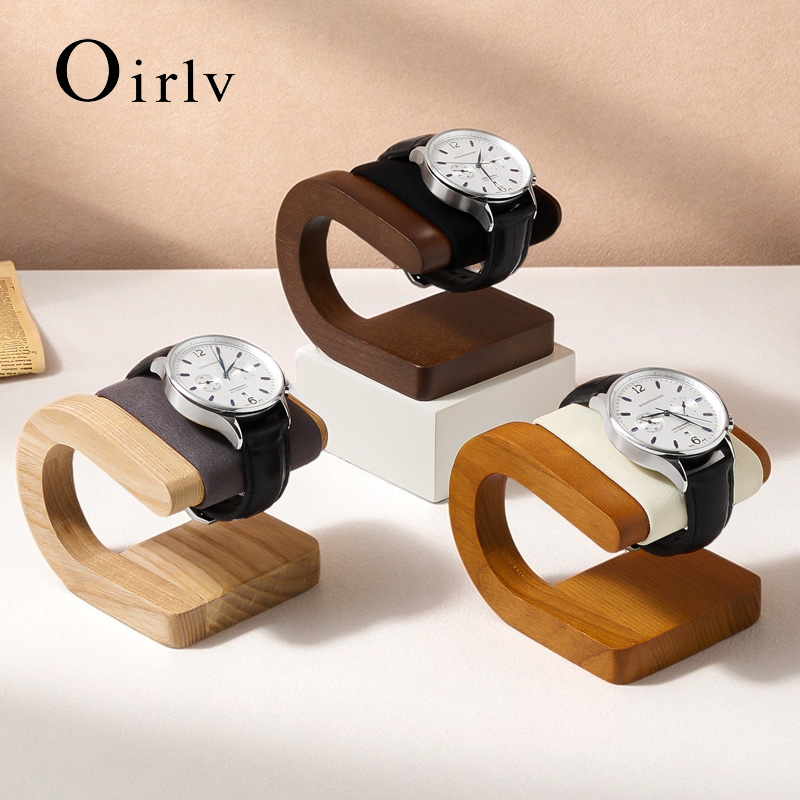 Jewelry And Watches Inc - Oirlv Uhrenständer aus Walnussholz, neuer C-förmiger